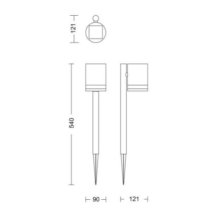 Philips - LED соларна лампа FYCE LED/1,5W/3,7V 1200 mAh IP44