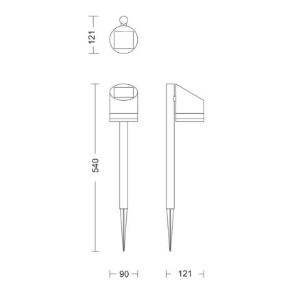 Philips - LED Соларна лампа FYCE LED/1,5W/3,7V 1200 mAh IP44