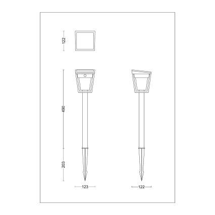 Philips - LED соларна лампа с датчик за движение и здрач NISSA LED/1,8W/3,7V 2600 mAh 3000K IP44