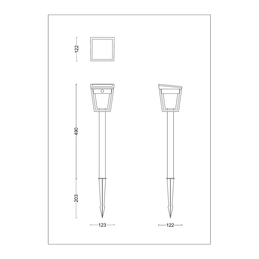Philips - LED соларна лампа с датчик за движение и здрач NISSA LED/1,8W/3,7V 2600 mAh 3000K IP44