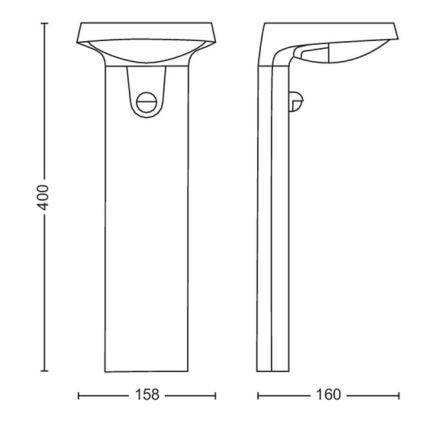 Philips - LED соларна лампа с датчик за движение и здрач LED/1,2W/4V 1800 mAh 3000K IP44