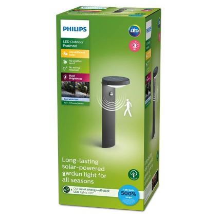 Philips - LED соларна лампа с датчик за движение и здрач LED/1,2W/4V 1800 mAh 4000K IP44