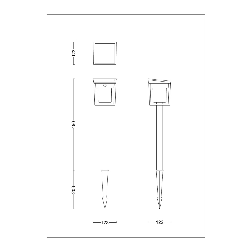 Philips - LED Соларна лампа със сензор BLAISE LED/1,5W/3,7V 3000K IP44