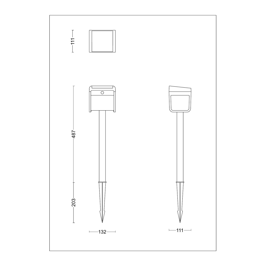 Philips - LED Соларна лампа със сензор EZRA LED/1,8W/3,7V 3000K IP44