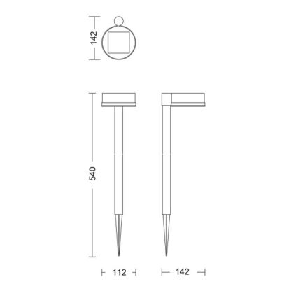 Philips - LED Соларна лампа VYNCE LED/1,5W/3,7V 1500 mAh IP44