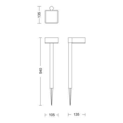 Philips - LED Соларна лампа VYNCE LED/1,5W/3,7V IP44