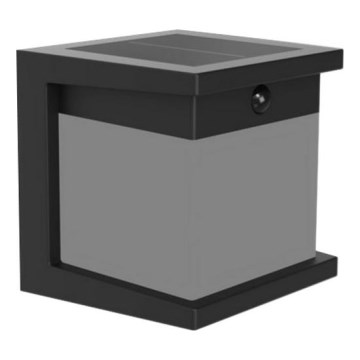 Philips - LED соларно стенно осветително тяло с вграден сензор DIARA LED/3,8W/3,7V 800 mAh 2700K IP44 черно