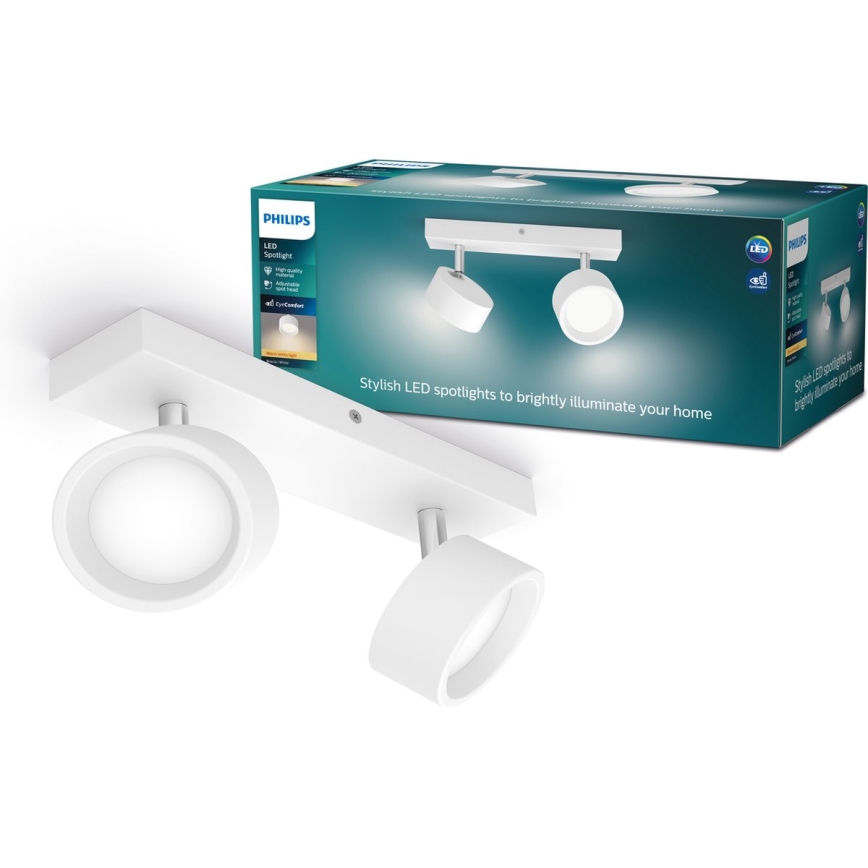Philips - LED Спот 2xLED/5,5W/230V бял