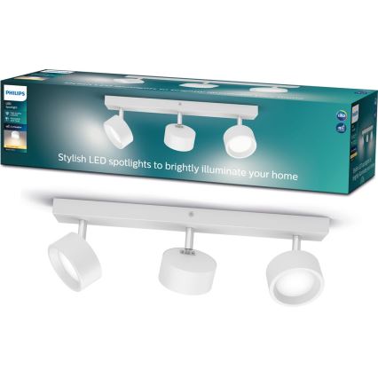 Philips - LED Спот 3xLED/5,5W/230V бял