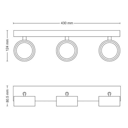 Philips - LED Спот 3xLED/5,5W/230V бял