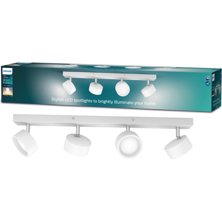 Philips - LED Спот 4xLED/5,5W/230V бял