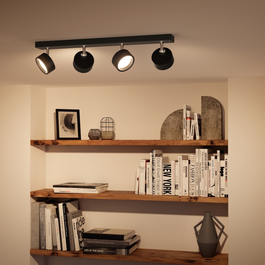 Philips - LED Спот 4xLED/5,5W/230V черен