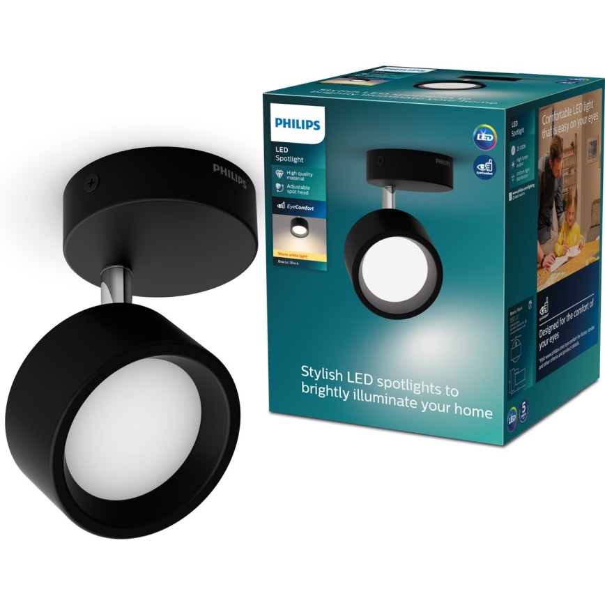 Philips - LED Спот LED/5,5W/230V черен