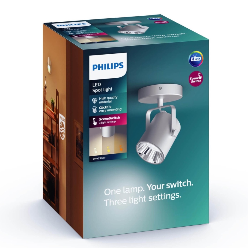 Philips - LED Спот SCENE SWITCH BYRE LED/4,3W/230V 2200/2500/2700K