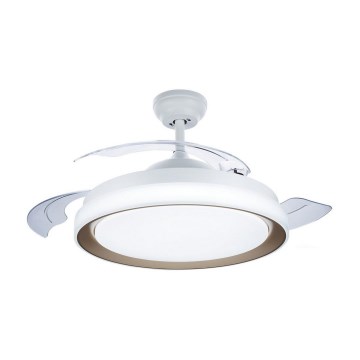 Philips - LED таванен осветител с вентилатор LED/35W/230V 5500/4000/2700K златен + дистанционно управление