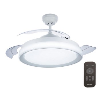 Philips - LED Таванен вентилатор BLISS LED/35W/230V 5500/4000/3000K бял + дистанционно управение