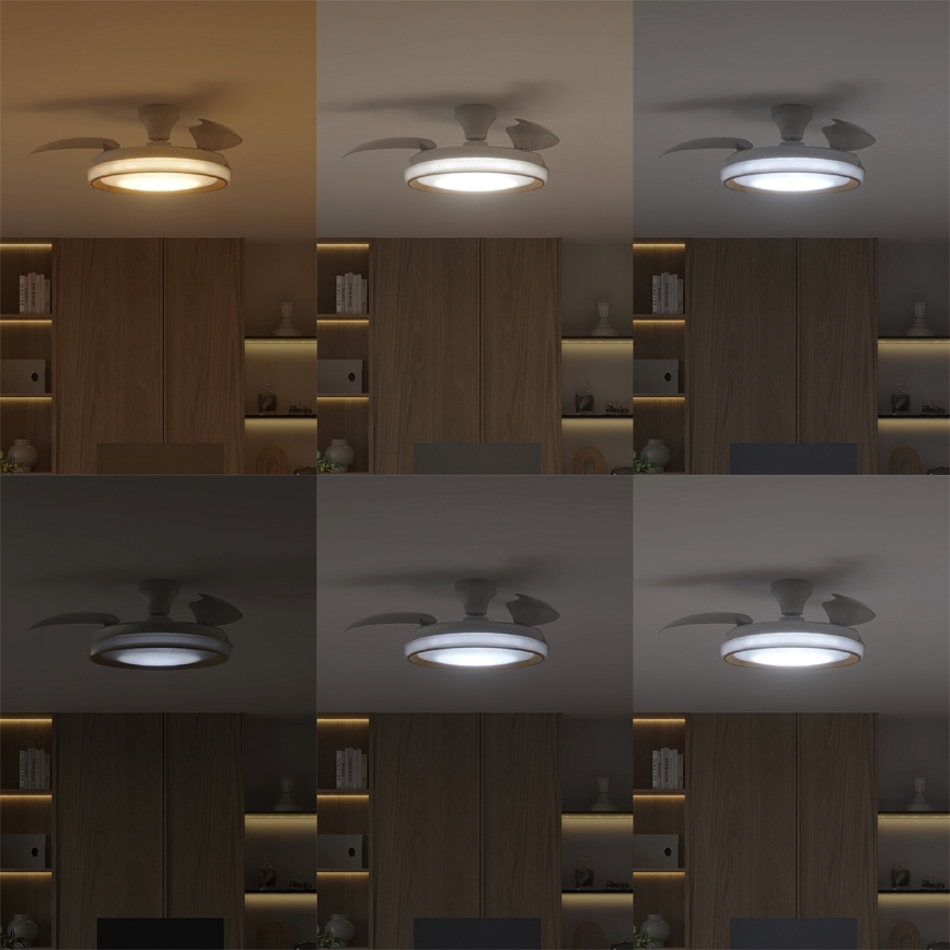 Philips - димируема LED таванна лампа с вентилатор BLISS LED/35W/230V бяла + дистанционно управление