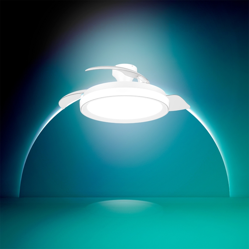 Philips - димируема LED таванна лампа с вентилатор BLISS LED/35W/230V бяла + дистанционно управление