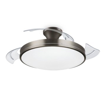 Philips - LED таванно осветително тяло с вентилатор BLISS LED/35W/230V 5500/4000/2700K никел + дистанционно управление