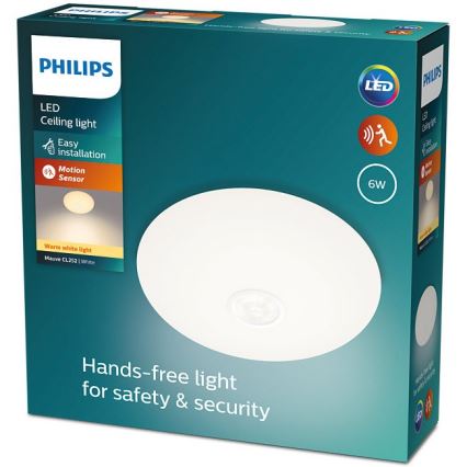 Philips - LED таванно осветително тяло с сензор MAUVE LED/6W/230V