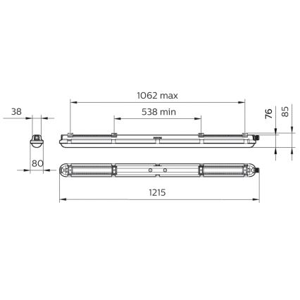 Philips - LED техническо осветително тяло CORELINE LED/25W/230V 120 cm IP66