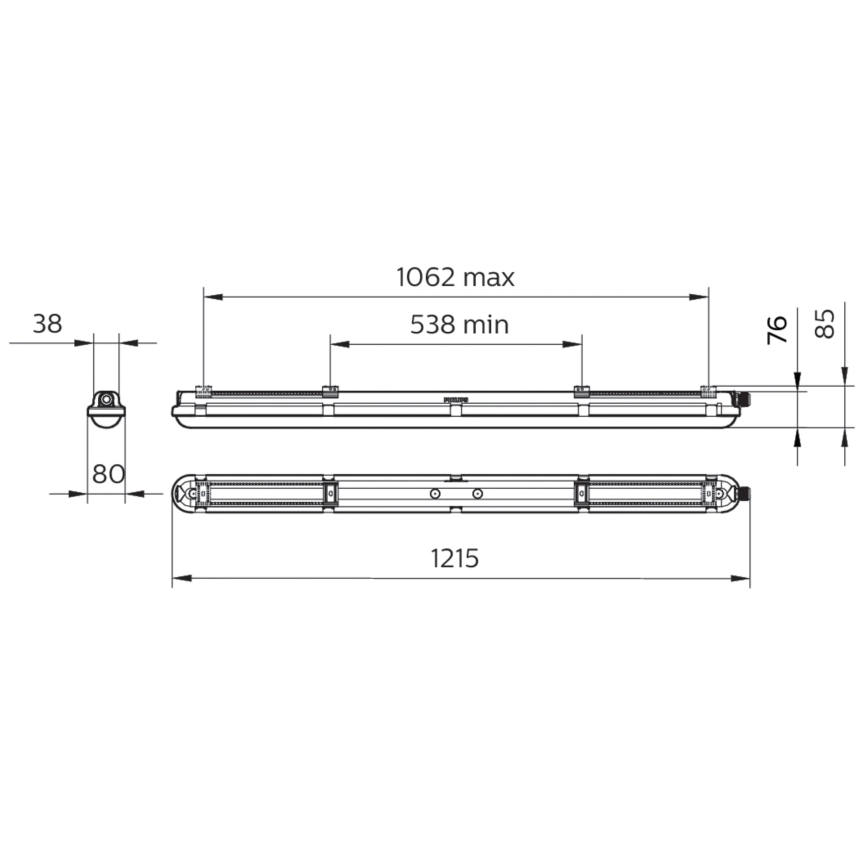 Philips - LED техническо осветително тяло CORELINE LED/25W/230V 120 cm IP66