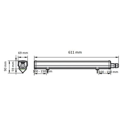 Philips - LED техническо тръбно осветително тяло LEDINAIRE LED/15W/230V 60 cm IP66