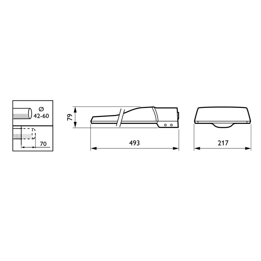 Philips - LED уличен осветител CORELINE MALAGA LED/69W/230V 3000K IP65