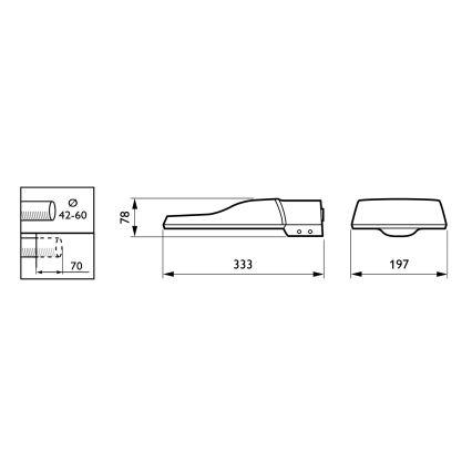Philips - LED улична лампа CORELINE MALAGA LED/25W/230V 4000K IP65