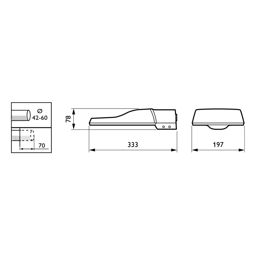 Philips - LED улична лампа CORELINE MALAGA LED/25W/230V 4000K IP65