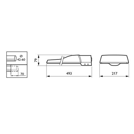 Philips - LED Улична лампа CORELINE MALAGA LED/69W/230V 4000K IP65