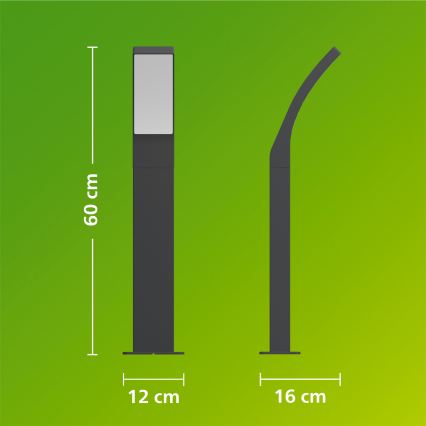 Philips - LED външна лампа SPLAY LED/4,3W/230V 2700K 60 cm IP44