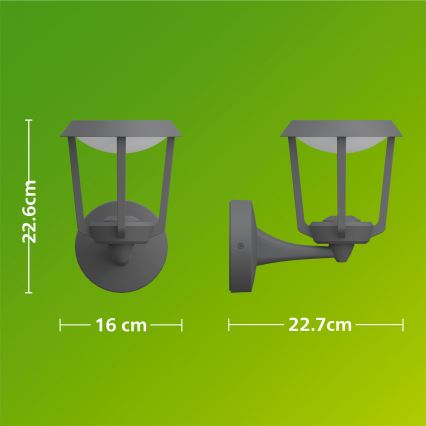 Philips - LED външна стенна лампа NUVY LED/4,3W/230V 2700K IP44