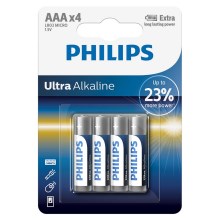 Philips LR03E4B/10 - 4 бр. Алкална батерия AAA ULTRA ALKALINE 1,5V