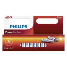 Philips LR03P12W/10 - 12 бр. Алкална батерия AAA POWER ALKALINE 1,5V