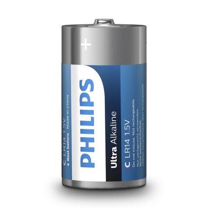 Philips LR14E2B/10 - 2 бр. Алкална батерия C ULTRA ALKALINE 1,5V 7500mAh