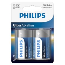 Philips LR20E2B/10 - 2 бр. Алкална батерия D ULTRA ALKALINE 1,5V 15000mAh