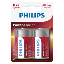 Philips LR20P2B/10 - 2 бр. Алкална батерия D POWER ALKALINE 1,5V