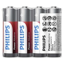Philips LR6P4F/10 - 4 бр. Алкална батерия AA POWER ALKALINE 1,5V