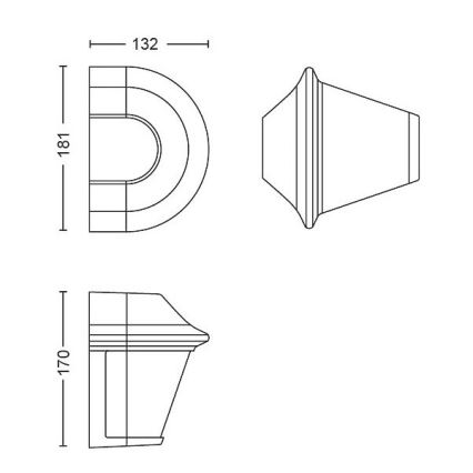 Philips Massive - Екстериорен аплик 1xE27/42W/230V IP44