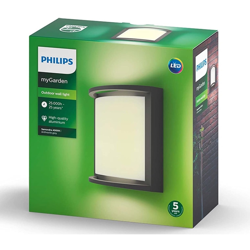Philips Massive - LED Екстериорен аплик LED/12W/230V IP44
