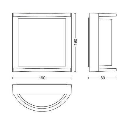 Philips Massive - LED Екстериорен аплик LED/12W/230V IP44