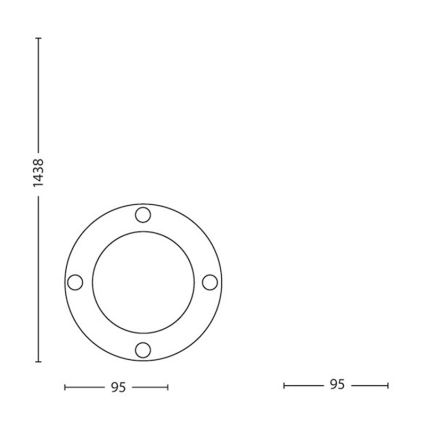 Philips Massive 17412/30/10 - LED Екстериорна лампа - пирон 1xGU10/5W/230V IP44