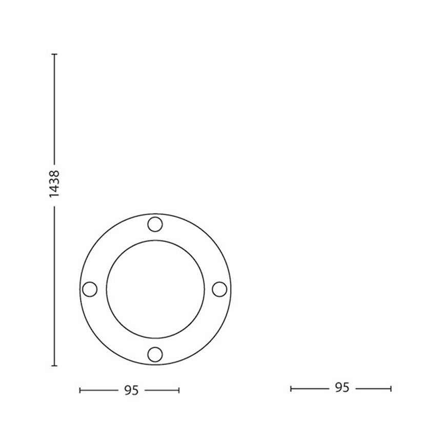 Philips Massive 17412/30/10 - LED Екстериорна лампа - пирон 1xGU10/5W/230V IP44