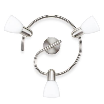 Philips Massive - Точково осветително тяло 3xE14/40W матов хром