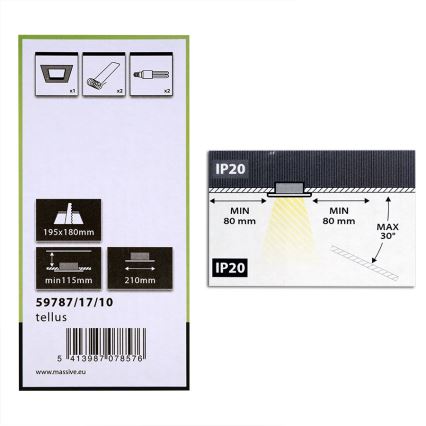 Philips Massive 59787/17/10 - Осветление за окачен таван TELLUS 2xE27/23W/230V