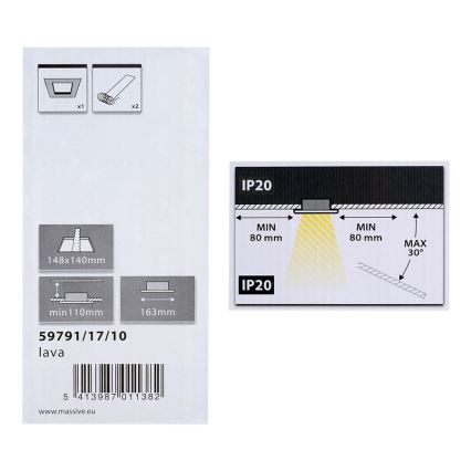 Philips Massive 59791/17/10 - Лампа за окачен таван LAVA 2xE27/28W/230V