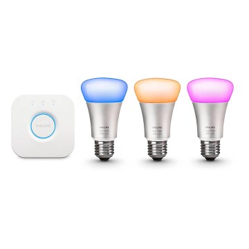 Philips - Основен комплект Hue STARTER KIT 3xE27/9W + свързващо устройство