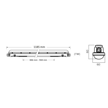 Philips Pila - LED техническо тръбно осветително тяло LED/40W/230V 120 cm IP65
