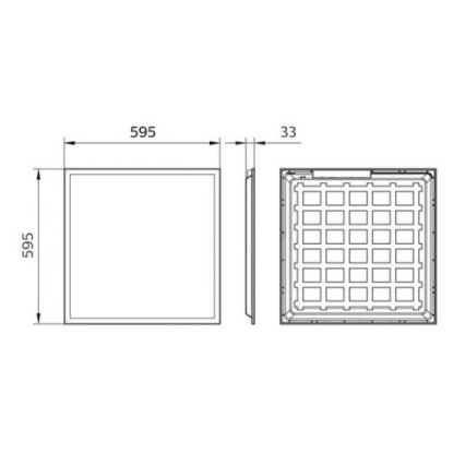 Philips Pila - Вграден LED панел LED/40W/230V 60x60 см UGR19